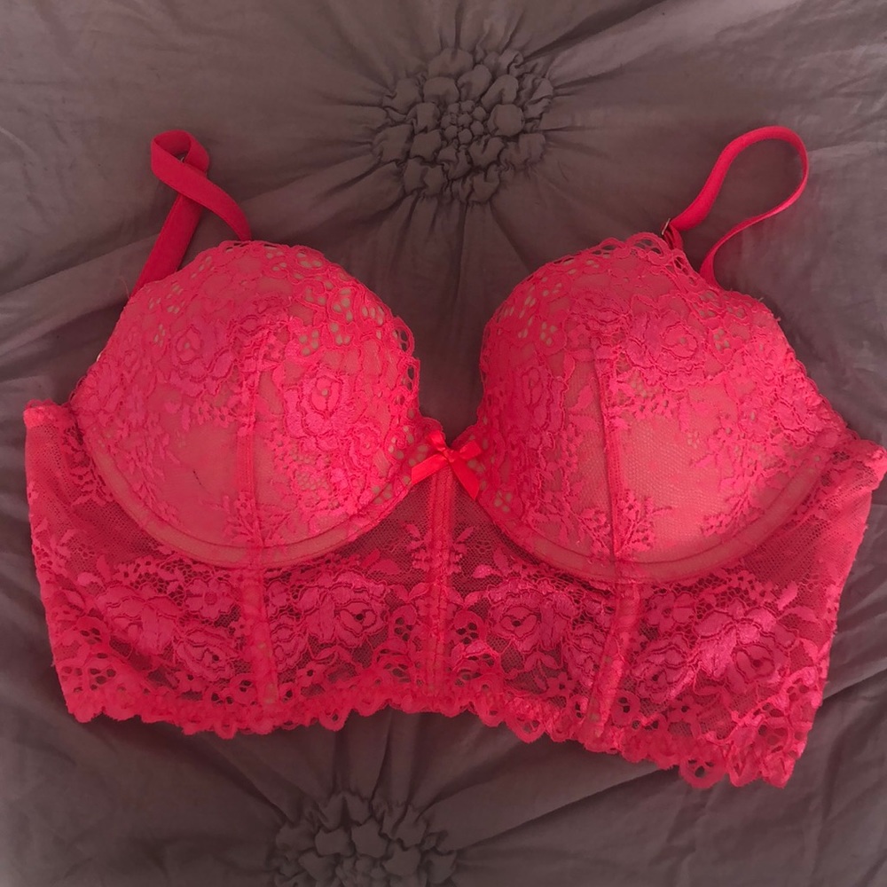 Hot Pink Longline Bra